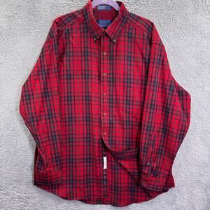 NEW Sir Pendleton Shirt Men’s XL Plaid Long Sleeve Button-Up 100% Wool Casual